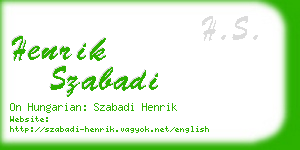 henrik szabadi business card